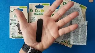 Eurosirel ECO Farmaline Strips: Ap&oacute;sitos transpirables de fibras de bamb&uacute; con carb&oacute;n vegetal.