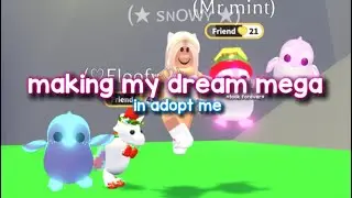 making my dream mega pet in adopt me! (mega peppermint penguin)