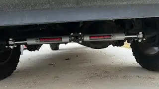 Ram 2500 Rough country dual shock steering stabilizer.