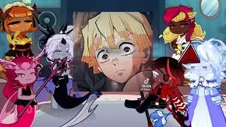 Cookie run kingdom react to zenitsu | Giyuu | Demon slayer | Gacha life