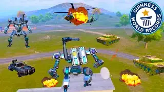 Tank War + Base camper vs Robot & M202 Fight💥 Payload 3.0 PUBG Mobile
