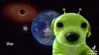 Goofy alien dog singing meme￼