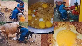ஞாயிற்றுக்கிழமை அன்றாட வேலைகள்| உடைத்து ஊற்றிய முட்டை பிரியாணி|Easy and tasty Egg drop curry