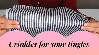 [ASMR] Hand sounds, Tissue crinkle, Paper cutting