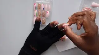 READY TO WEAR GEL MANICURE PRESS ON NAILS ASMR CHEWING GUM SOUNDS