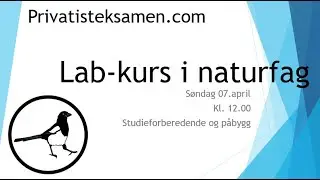 GRATIS - Lab-kurs i NATURFAG