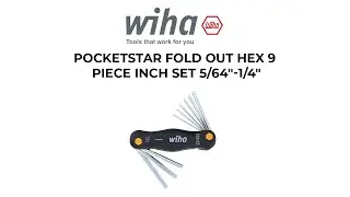 9 Piece PocketStar Fold Out Hex Key Set-SAE