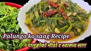 Palungo ko saag recipe । पालुङ्गोको मीठो र स्वस्थ्य साग । palungo saag banaune tarika । Hamro Chula