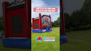 15ft x 15ft Spider-Man Bounce House Rental Texas USA | Marvel Moonwalk for Superhero Parties