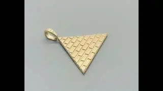 14k Yellow Gold Pyramid Pendant