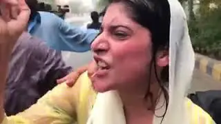 Dua Bhutto MPA of PTI beaten up by police in Karachi