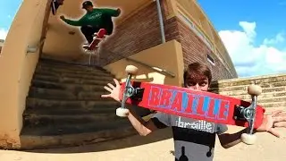 WORLD'S SKINNIEST SKATEBOARD VS 11 STAIR?! | YOU MAKE IT WE SKATE IT EP 103