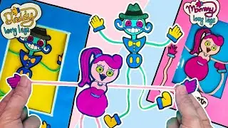 Stretchy MOMMY AND DADDY LONG LEGS Paper Dolls (Poppy Playtime Craft)