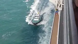 Cadiz Ships Pilot Disembarking from the Magnificent Britann&igrave;a Cruise Ship | Behind the Scenes!