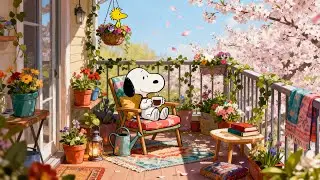 🌷 Snoopy&rsquo;s Cozy Spring Balcony 🌸 Gentle Lofi for Slow Mornings ☕