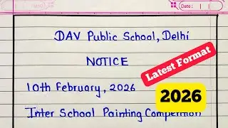 Notice writing format | Notice writing class 12 | How to write notice | Notice writing 2026 latest