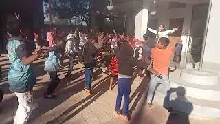 Students do Arobics on Saturday at Primary School Tankari.