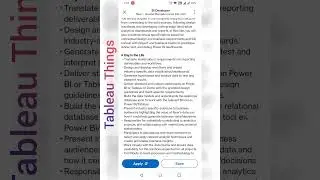 Tableau Job #job #tableau #banglorejobs #tableaujob