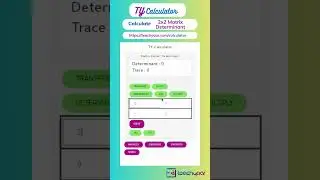 Find the Determinant of a 2x2 Matrix using TeachYaar Calculator
