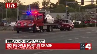 6 injured in crash in South City