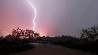 Nearly constant lightning and some epic thunder from a storm in Green Valley AZ 07252024