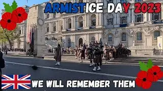 【4K】ARMISTICE DAY LONDON AT THE CENOTAPH FULL FRONT ROW VIEW 4K HDR