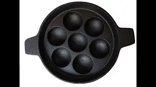 Qualy Investo 7 Cavity Cast Iron Paddu Tawa Appam Patra UNBOXING
