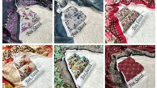 BIN SAEED LAWN 3PC PRINTED DORIA LAWN SHIRT 🌹PRINTED LAWN VOIL DUPATTA🌹 PRINTED DORIA LAWN TROUSER🌹