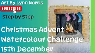 Heat Up Your Art, with Christmas STOCKINGS by the Fire - Watercolour Tutorial