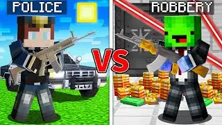 JJ Became POLICE COP vs Mikey Bank ROBBER - Minecraft Challenge Maizen