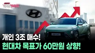 개인 3조 매수! 현대차 목표가 60만원 상향!