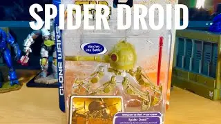 Clone Wars Spider Droid Battle Action Figure Review Unboxing