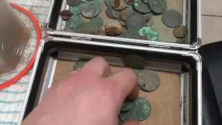 Часть первая, видео о том, как очистить старые зеленые монеты, которые нужно выбросить в мусорное ведро