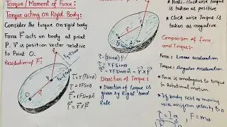 Torque | Moment of Force | Turning effect of Force | Class 11 Physics | chapter 2 | Vectors