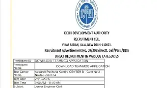 #DDA JE CIVIL EXAM OFFICIAL QUESTION PAPER ANSWER KEY. 26/12/2025 Morning shift 2025 #dda je paper 
