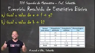 ESTATÍSTICA BÁSICA - Exercício 1 - Tabela de Frequências (BNCC: EM13MAT316)
