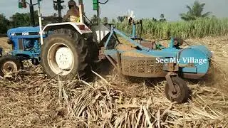 Trash shredder Machine|| Sugarcane Leaf Trash Shredding ||see my village||#seemyvillage