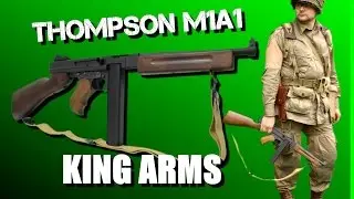 🔫 Thompson M1A1 King Arms/Cybergun - AIRSOFT WW2 VIDEO REVIEW [ENG SUB]