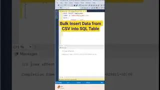 How to Bulk Insert Data from CSV into SQL Server Table | Step by Step Example #sqlserver #bulkquery