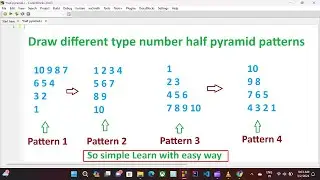 How to draw different different no patterns #cprogramming