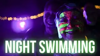 Magical Night Swimming at Compton Verney, Warwickshire. Open Water Swimming under the stars