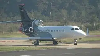 FALCON 7X B-8205 DEPARTING FROM FARNBOROUGH AIRPORT/EGLF UK 0709