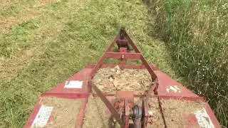 Mowing the Lower Field with the Ford 1700 Tractor and International IM502 Rotary Cutter
