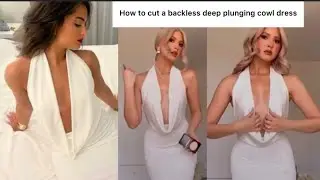 КАК СКРОЙТЕ ПЛАТЬЕ С ГЛУБОКИМ ВЫРЕЗОМ #Cowlneck #tutorial