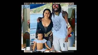 Chris Gayle with wife😭&hearts;️😭Natasha Berridge love story 7 wife pic koi Kbhi nhi bhul pye g#short#chris