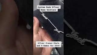 Custom made Silver Name Necklace by Ijaz Jewelers