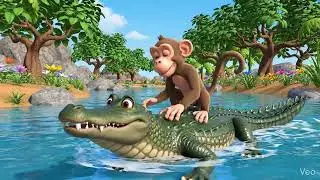 Happy Crocodile Monkey Friendship Song