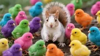 Catch Color Chicken, Cute Chicken, Duck, Rainbow Chicken, Rabbit, Cute Animals
