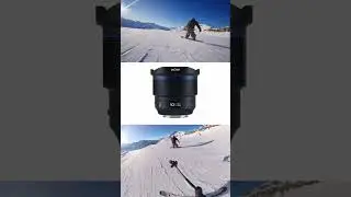 Crazy lens with crazy results 🤯 #snowboarding #sony #laowa #mountain #snow