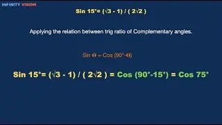 7. Value of  Sin 15 degree in 1 minute